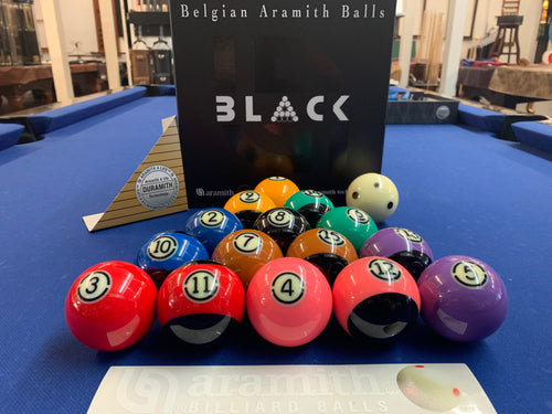 Aramith Black Pool Ball Set